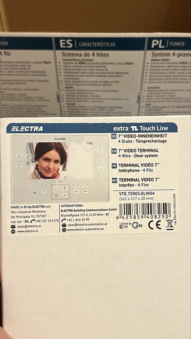 INTERFON video ELECTRA pentru vila  - 1 familie, 7 inch Extra