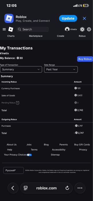Roblox Аккаунт сатылады