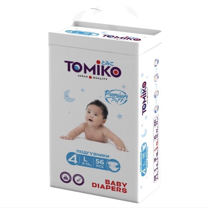 Подгузники Tomiko L 9-13 kg