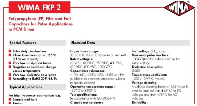 Продам конденсаторы WIMA MKP2+MKP4+FKP2+MKS2
