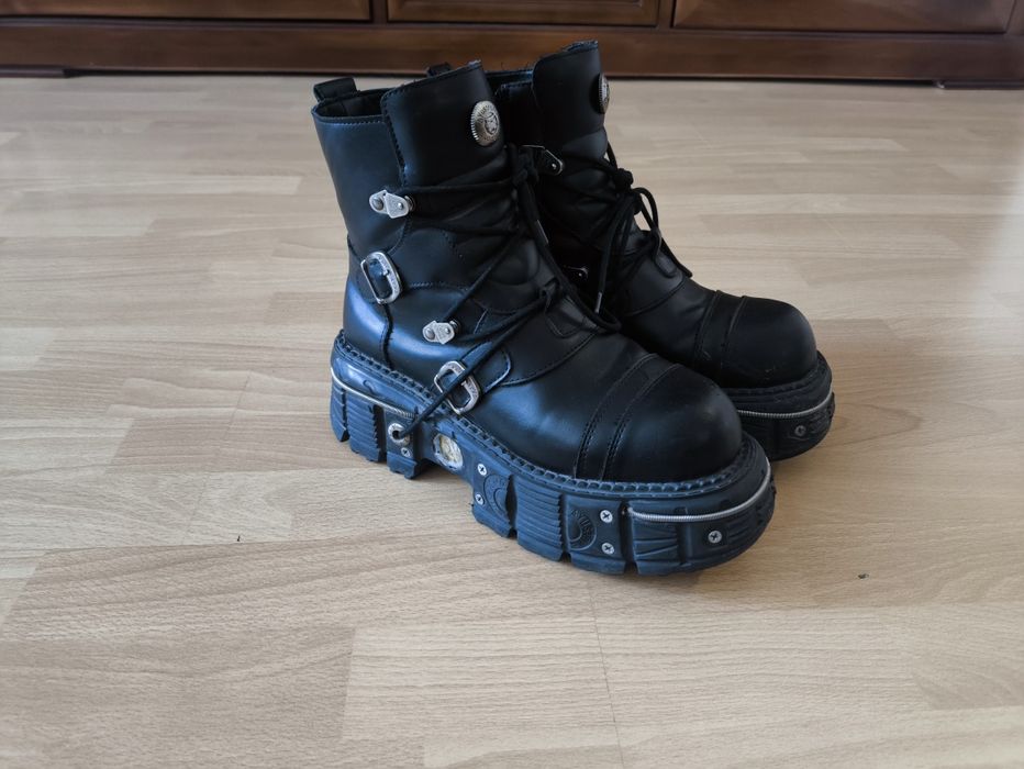 new rock boots black