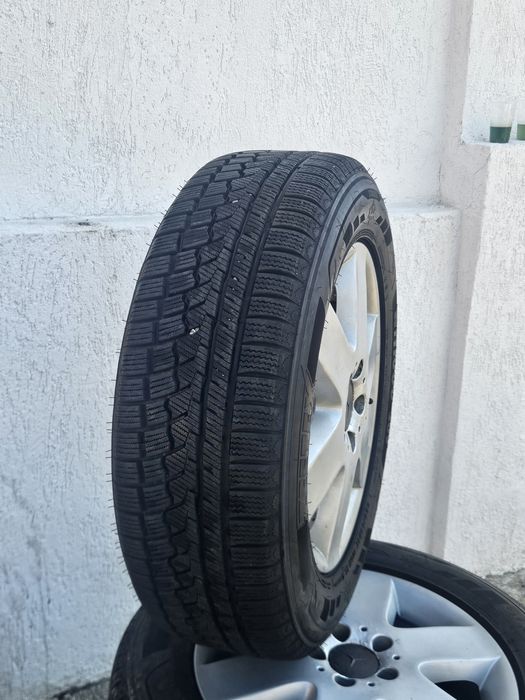 Set 4 Jante Aliaj Originale Mercedes 5x112 R17 + Anvelope Iarnă NOI 225/65 R17 Zeetex