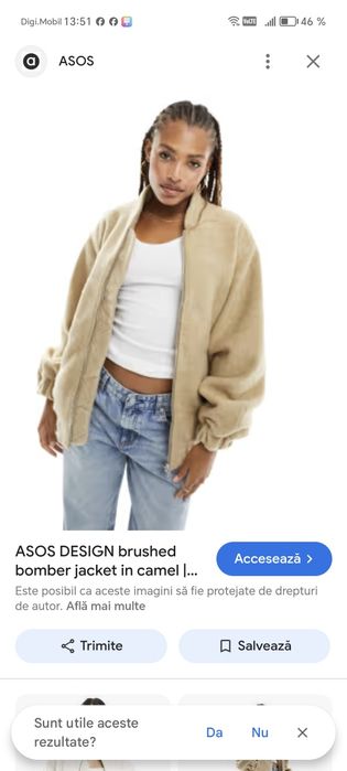 Jachetă scurtă de Damă ASOS DESIGN
Coats & Jackets by ASOS DESIGN
