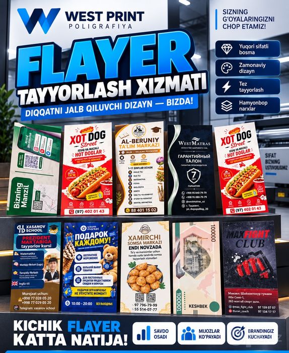 Sifatli Flayerlar bizda