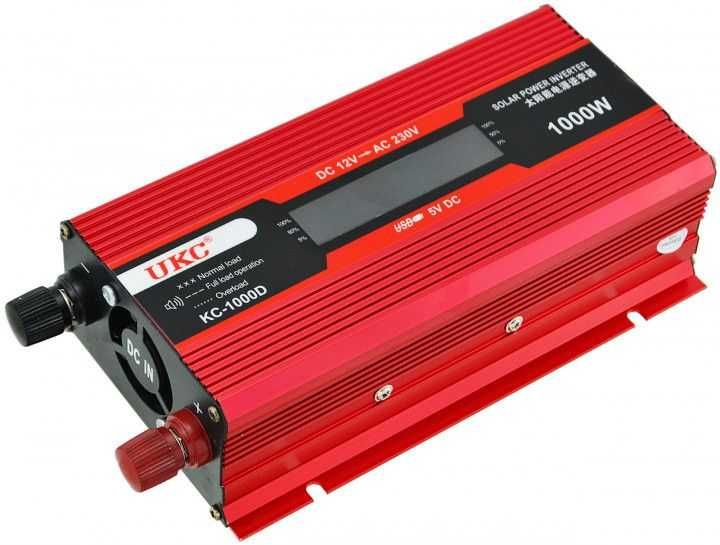 Инвертор преубразовател UKC с лед дисплей за кола 12-220v-2000вата