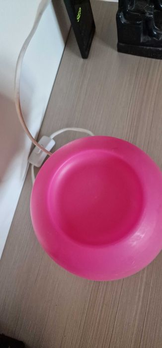 Розова настолна лампа IKEA LAMPAN с LED крушка