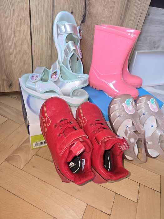 Гумени ботуши Jeorge,сандали Н&М frozen,Reebok, Adidas
