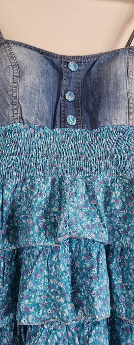 Rochie S denim volane