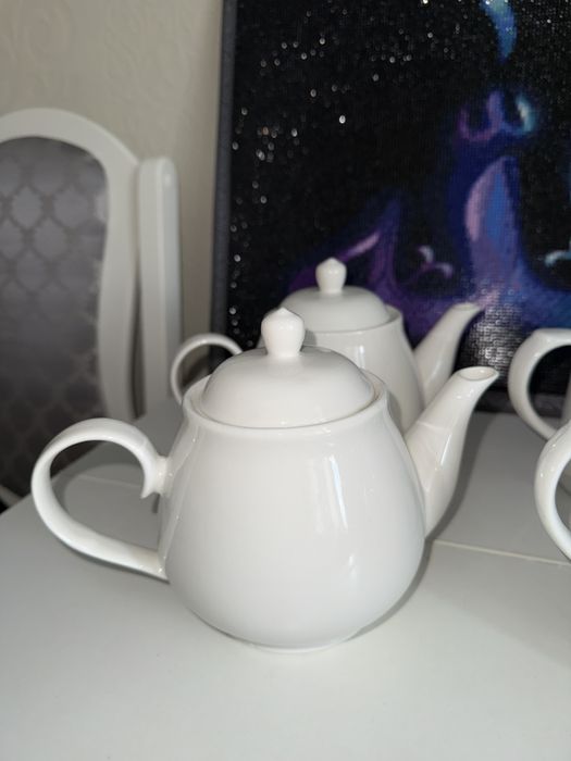 Фарфор чайник белый (ак шәйнек)