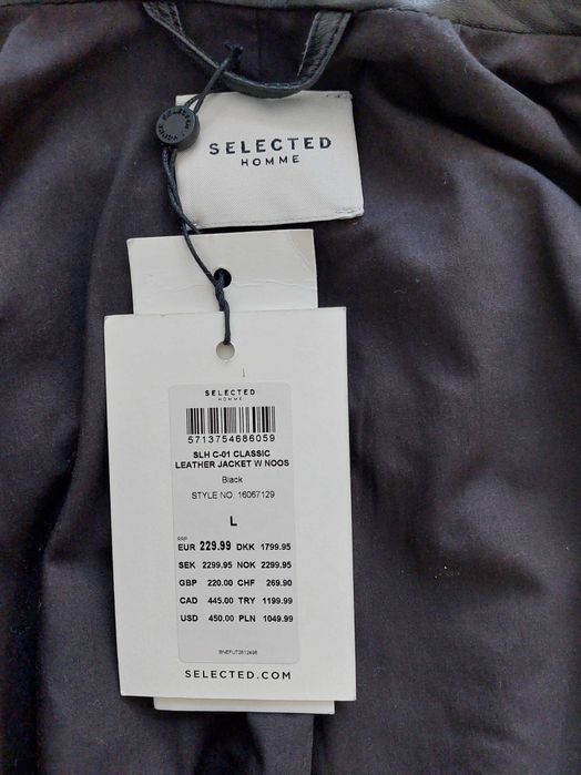 Selected Geaca de piele pentru barbati, marimea L, noua