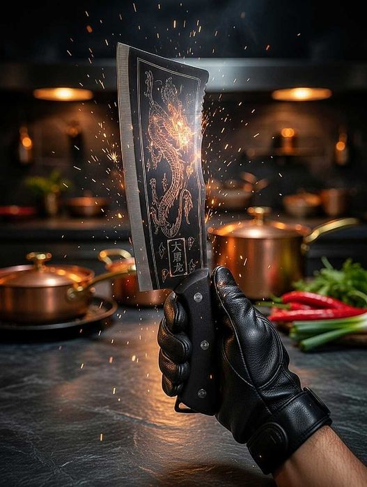 Тесак шеф-нож Black Dragon.