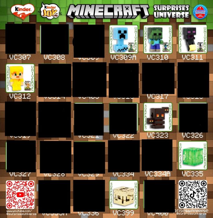 Фигурки Киндер Майнкрафт/ Kinder joy Minecraft