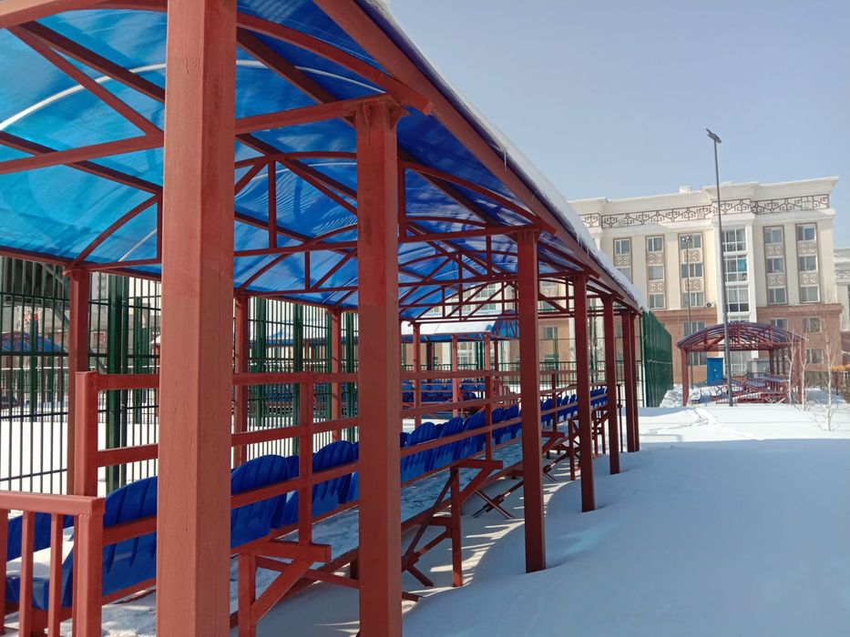 Фермы металлоконструкции навес