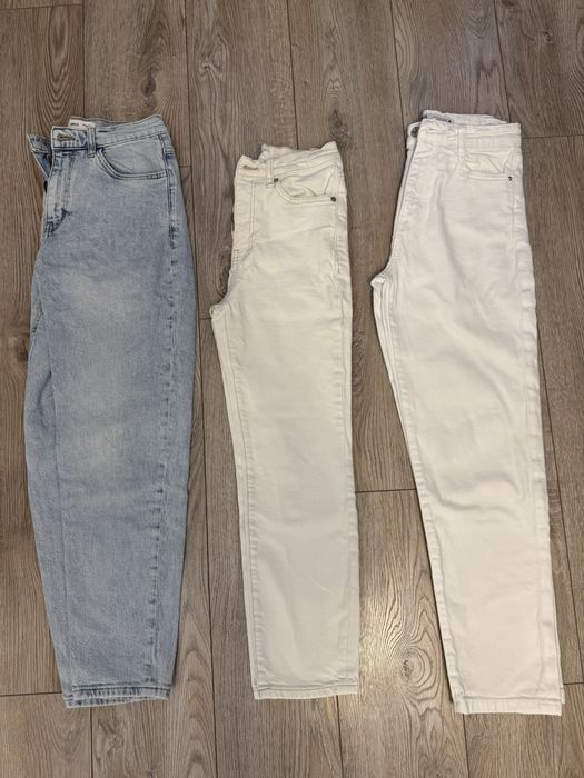 Женски дънки, сини, бежави и бели, mango, zara