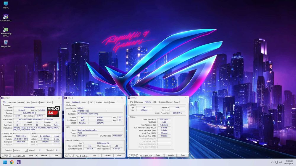 KIT FM2 A4-6300+Placa FM2A55M-DGS+8GB RAM+Shield+Cooler Scythe la 200lei