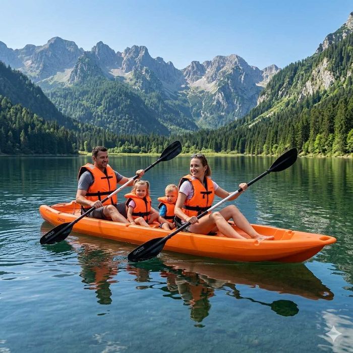 Caiac Rigid Axoos Sit-On-Top 11 (2 Adulti + 2 Copii) - Familie