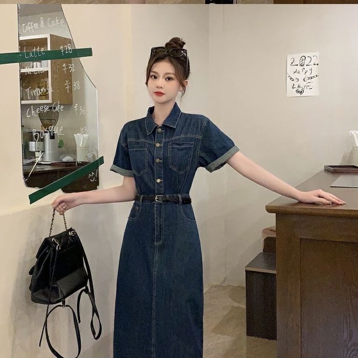 Красивое джинсовое платье - не подошел размер