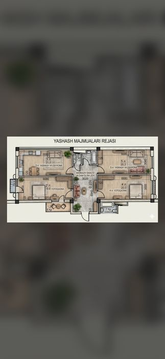 Kvartira  Ж/К "EVRO HOUSE" sotiladi srochno