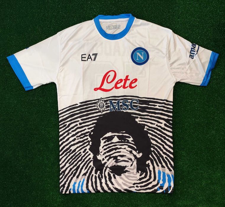 Мъжка футболна фланелка тениска Марадона Napoli emporio armani