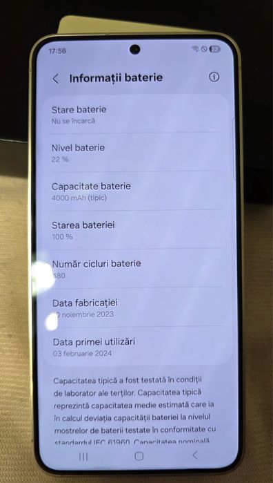 Samsung Galaxy S24 - 256 GB, amber yellow, baterie 100%