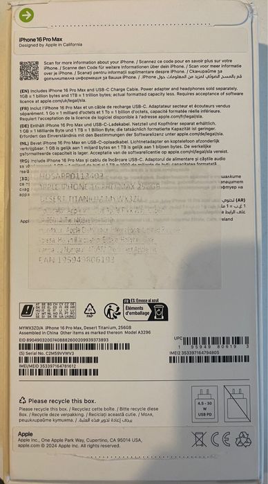 Vând Iphone16 pro max 100% baterie