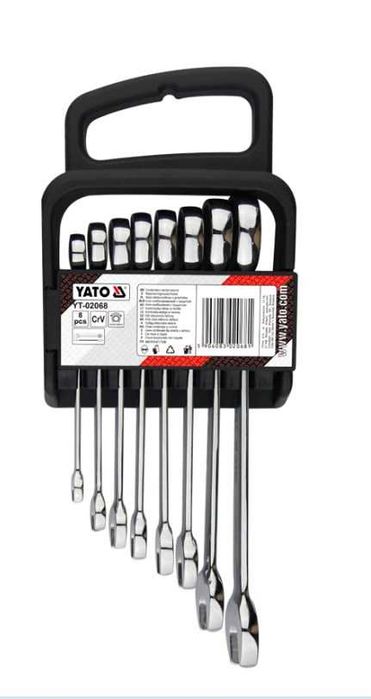 Набор ключей комбинированных с трещоткой, 8-19мм, 8пр