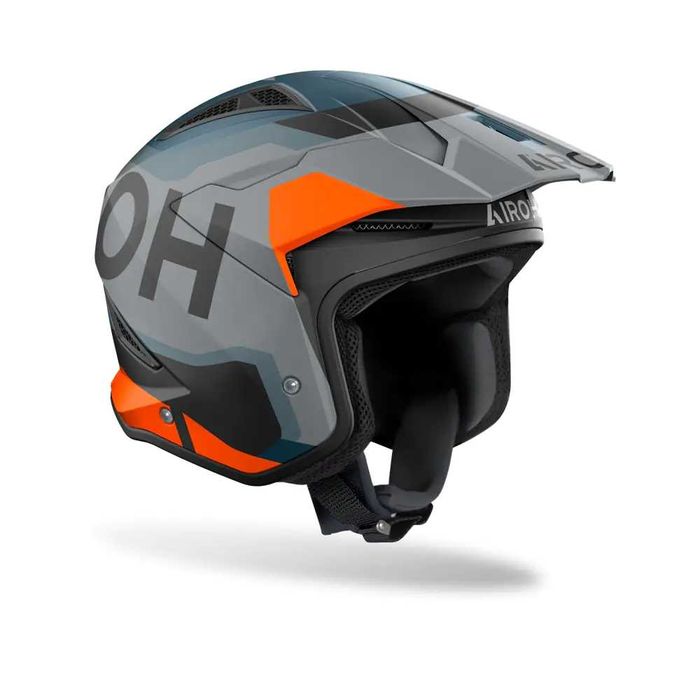 Airoh Каска TRR II Jupiter Orange Matt/Blue-Yellow Gloss