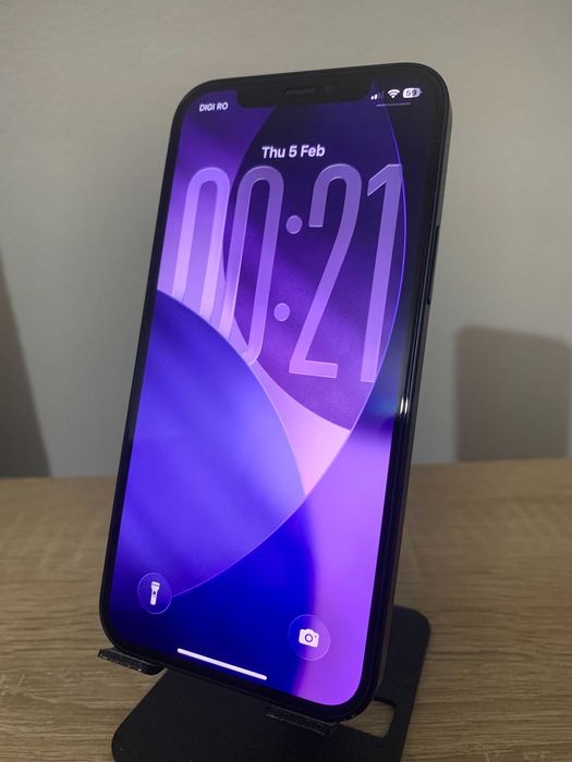 iPhone 12 Black 64GB | FaceID OK | Baterie Nouă | Huse Cadou