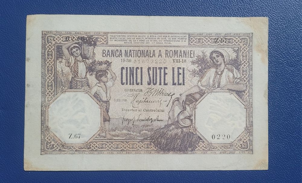 Bancnota 500 lei 1918  Rara bani vechi