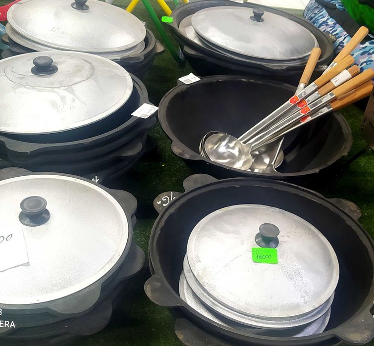 Казаны чугунные, алюминиевые