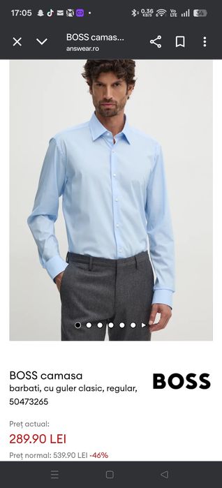 Cămașă Hugo Boss bărbați