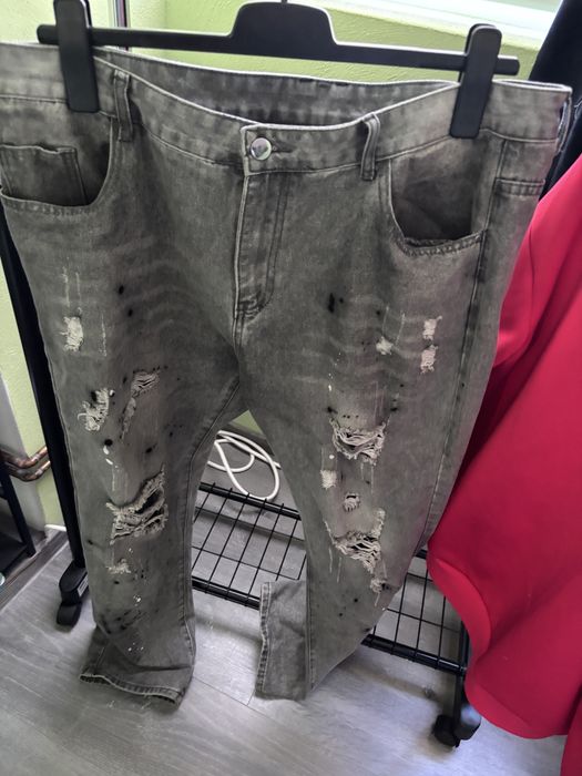 blugi slim rupti de pe shein
