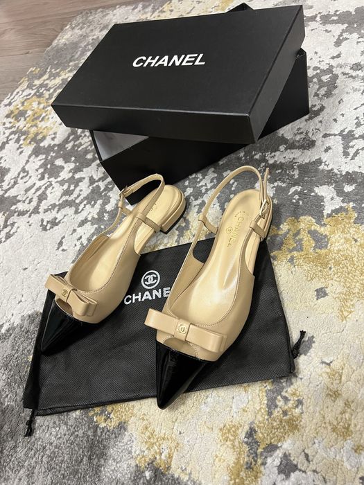Pantofi-sandale-Balerini Chanel colecția noua Piele naturală 100%POZE