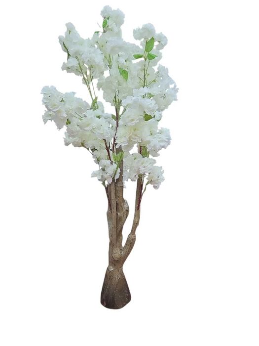 Pom Arbore de Cires Japonez artificial de 180 cm Roz / Alb