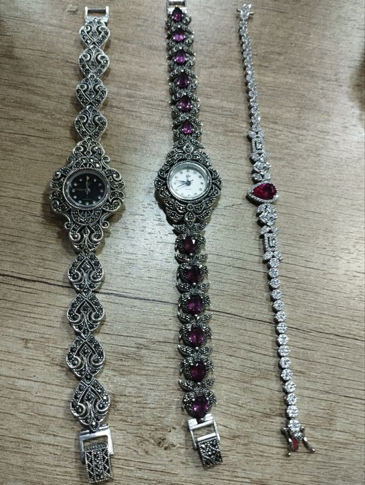 Серебро Часы , браслеты новые