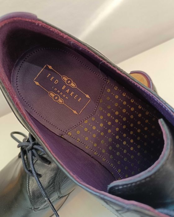 Pantofi derby 42.5 43 premium Ted Baker London Noi piele naturala moal