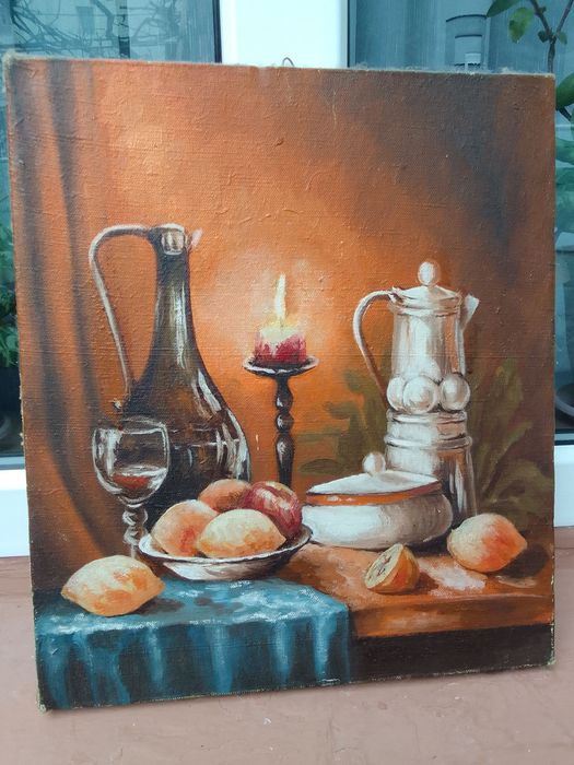 Vând tablou pictat manual pe pânză an ulei. Dm 40 pă 30