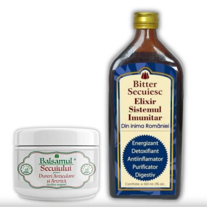 Balsam articulații 48 plante + Bitter imunitate