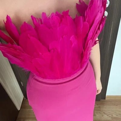 Rochie de ocazie cu pene