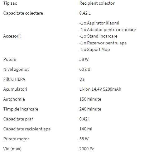 Aspirator Xiaomi Mi Roborock Robot Vacuum Cleaner "S502-00 WHITE