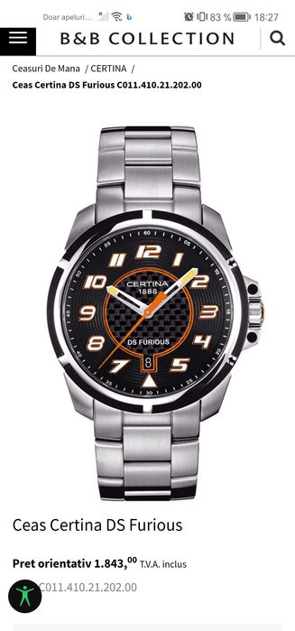 Ceas Certina DS Furious