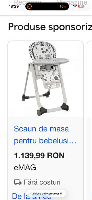 Scaun de masa Chicco Polly Progress 5