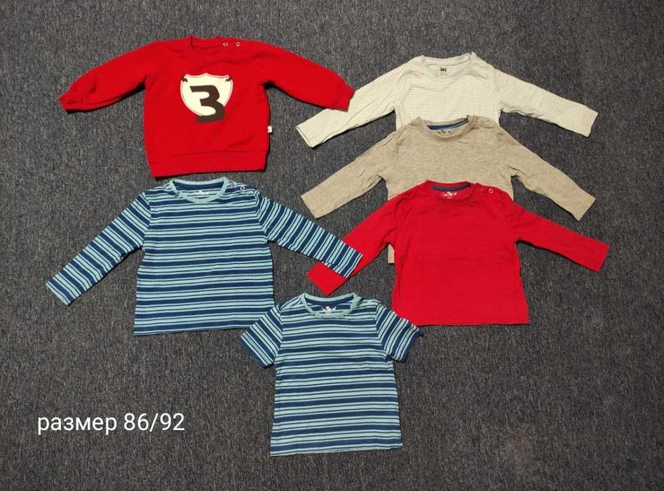 Лот дрехи за момче, детска хавлия, детски халат, размер 86/92см