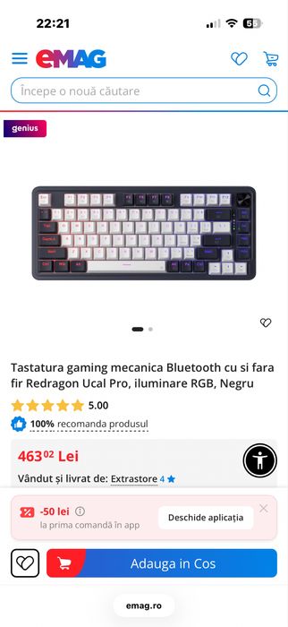 Tastatura Gaming Wireless Redragon Ucal Pro
