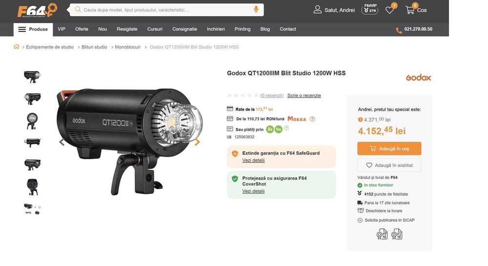 Godox QT1200IIIM Blit Studio 1200W HSS