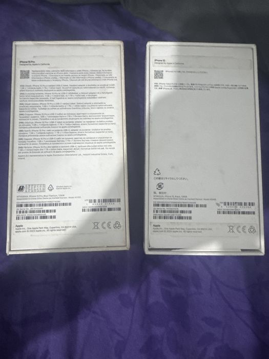 продам коробки от айфонов 15про и 15 айфон