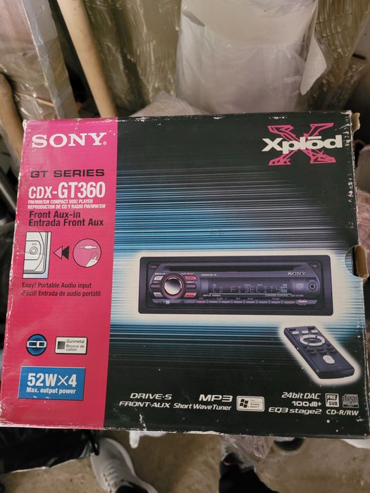 Оригинал магнитофон 100% Sony Xplod CDX-GT360