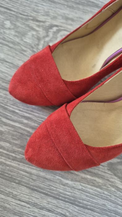 Pantofi rosii dama 39 piele noi