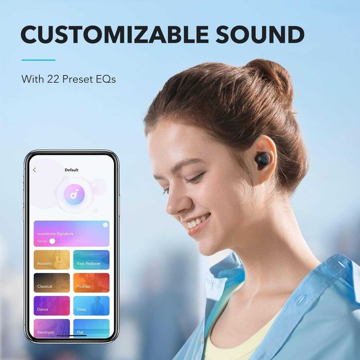 Soundcore от Anker A20i безжични слушалки, Bluetooth 5.3,ЧЕРЕН И ЛИЛАВ