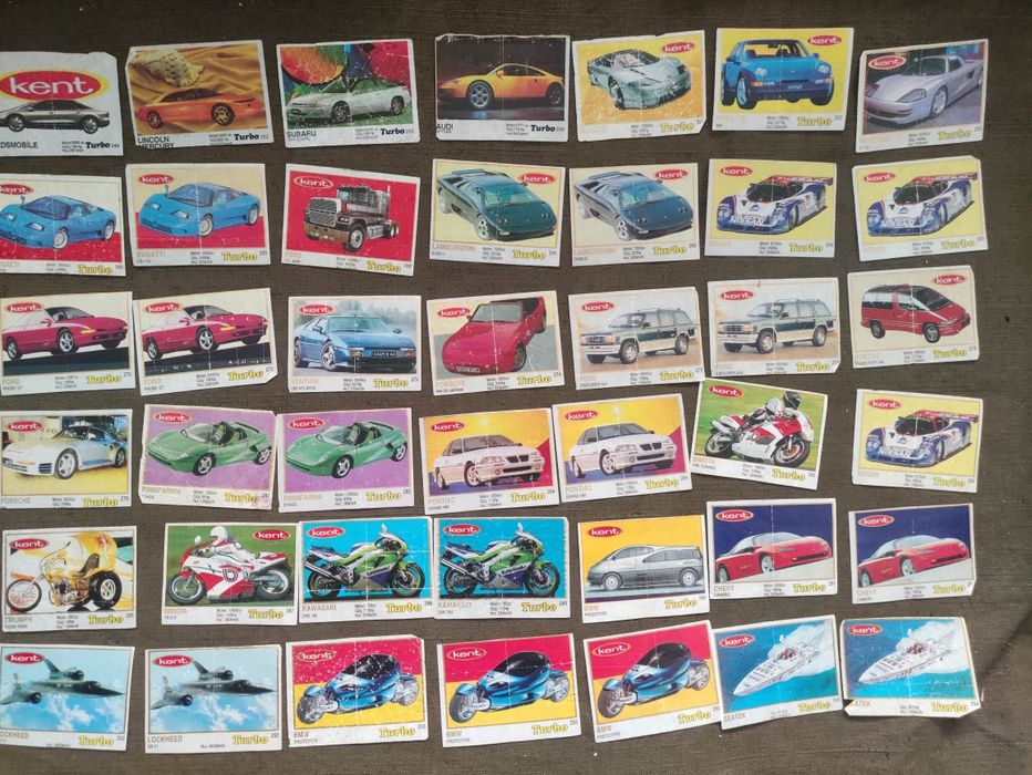 Продавам картинки и опаковки от дъвки Турбо